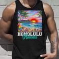 ホノルル ハワイ ハワイアン 波 ビーチ 夏 サーフィン レトロ タンクトップ 彼への贈り物