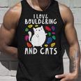 ロッククライミングホールズ クライマー キュート I Love ボルダリングと猫 タンクトップ 彼への贈り物