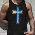 宗教のシルエット 信仰 水彩 キリスト教 十字架 タンクトップ 彼への贈り物