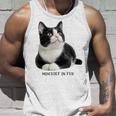 Mischief In Fur 猫写真 ハチワレ猫 黒白猫 猫好き ネタ 猫しもべ 猫飼い 猫依存症 長袖tシャツ タンクトップ 彼への贈り物