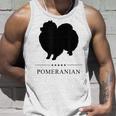 ポメラニアンブラックシルエット タンクトップ 彼への贈り物