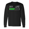 50Th Birthday 50 Life 50 Years Life Loading Bar 50 Percent 長袖Tシャツ ギフトのアイデア