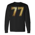 77 ナンバーセブンティセブンチーム スポーツ グラフィック 代表チームマッチング 長袖Tシャツ ギフトのアイデア