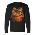 Basketball Coquette Bow Cute Basketball Player Long Sleeve T-Shirt Gifts ideas