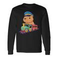 Capybara Riding Train Cute Kawaii Cartoon Rail Adventure 長袖Tシャツ ギフトのアイデア