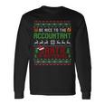 C'est Drôleois Gentil Avec Le Comptable Le Père Noël Regarde Noël Manche Longue T-shirt à manches longues Idées cadeaux