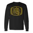 Inca Kola ペルーゴールデンコーラ バブルガムクリーム ソーダ ゴールド 長袖Tシャツ ギフトのアイデア