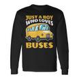 Just A Boy Who Loves Buses バス愛好家 バス愛好家 名言 長袖Tシャツ ギフトのアイデア