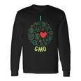 I Love Gmo ラウンドラインデザイン 長袖Tシャツ ギフトのアイデア
