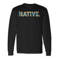 Native America ネイティブアメリカン 先住民 アンティーク調 長袖Tシャツ ギフトのアイデア