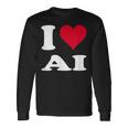 Red Heart I Love Ai 長袖Tシャツ ギフトのアイデア