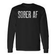 Sober Afobriety アルコールフリー グランジ 長袖Tシャツ ギフトのアイデア