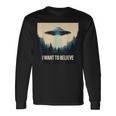 I Want To Believe ヴィンテージ Ufo エイリアン クラフト 夢の出会い 長袖Tシャツ ギフトのアイデア