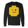 Winking Winky Face ミニフィグ ブリックトイtシャツ 長袖Tシャツ ギフトのアイデア