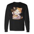 わがまま猫 ねこ ラーメン好き かわいい おもしろ マンガ 長袖tシャツ 長袖Tシャツ ギフトのアイデア