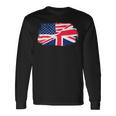 アメリカの国旗-ユニオンジャック-イギリスの国旗 Usa Flag Union Jack Uk Flag 長袖Tシャツ ギフトのアイデア