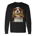キャバリア・キング・チャールズ・スパニエル・バーガー 長袖Tシャツ ギフトのアイデア