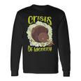 クライシス・オブ・アイデンティティキーウィ・バード・ラヴァー・ニュージーランド 長袖Tシャツ ギフトのアイデア