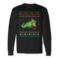 サンタ T-Rex 食べるトナカイ恐竜 アグリークリスマスセーター 長袖Tシャツ ギフトのアイデア
