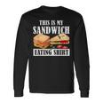 サンドイッチ服 This Is Myandwich Eating 長袖Tシャツ ギフトのアイデア