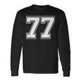 ナンバー77 野球 フットボール 誕生日 長袖Tシャツ ギフトのアイデア