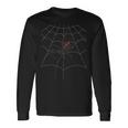 ハロウィン 怖い蜘蛛の巣 デッドリー スパイダーの巣 長袖Tシャツ ギフトのアイデア