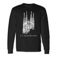 バルセロナ サグラダファミリア ヴィンテージ スパニッシュ I Love Barcelona 長袖Tシャツ ギフトのアイデア