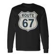 レトロ ルート 67 ハイウェイ サイン ヴィンテージ ロード ノスタルジア 長袖Tシャツ ギフトのアイデア