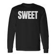 巨大な文字に甘いという言葉を込めて 長袖Tシャツ ギフトのアイデア