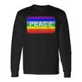 平和 シンボル 国旗 色 戦争反対 虹 Peace No Warintage 長袖Tシャツ ギフトのアイデア