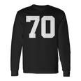 番号70 背面 スポーツチームジャージ番号 長袖Tシャツ ギフトのアイデア