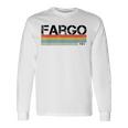 Fargo City レトロ ヴィンテージ ストライプ ギフトとお土産 長袖Tシャツ ギフトのアイデア