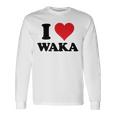 I Heart Waka ファーストネーム I Love パーソナライズ 長袖Tシャツ ギフトのアイデア