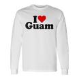 アイラブハートグアムグアマニアンプライド 長袖Tシャツ ギフトのアイデア