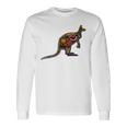 アボリジニアート カンガルー。 長袖Tシャツ ギフトのアイデア