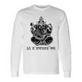 ガネーシュtシャツ サンスクリット語 ガネーシャマントラ 長袖Tシャツ ギフトのアイデア