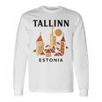 タリン エストニア 中世 旧市街 ヴィンテージ レトロ エストニア 長袖Tシャツ ギフトのアイデア