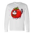 トマトの猫 コスチューム 長袖Tシャツ ギフトのアイデア