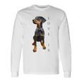 ドーベルマン シャツ ドーベルマン ピンシャー 犬 ママ お父さん 愛 ペット 子犬 長袖Tシャツ ギフトのアイデア