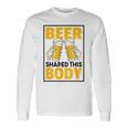 ビールがこの体を作る 面白いビール腹 長袖Tシャツ ギフトのアイデア