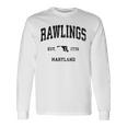 ローリングス メリーランド Md ヴィンテージ アスレチック ブラック スポーツデザイン 長袖tシャツ 長袖Tシャツ ギフトのアイデア