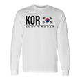 韓国国旗 韓国スポーツゲーム アスレチックジャージースタイル 長袖Tシャツ ギフトのアイデア