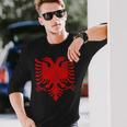 Bandera Nacional Albania Águila Albana Tirana Camiseta de manga larga Regalos para él