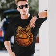 Basketball Coquette Bow Cute Basketball Player Long Sleeve T-Shirt Gifts for Him