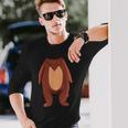 Bear Halloween Costume Brown Grizzly Bear Long Sleeve T-Shirt Gifts for Him
