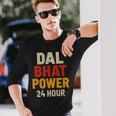 Dal Bhat Power 24 Hour ネパールトレッキングデザイン 長袖Tシャツ 彼への贈り物