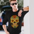 Dia De Los Muertos Crâne Enucre T-shirt à manches longues Cadeaux pour lui