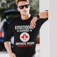 Emotionalupport Drinking Buddy Adultarcastic Humor 長袖Tシャツ 彼への贈り物
