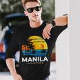 Filipina フィリピノ ヤシの木 マニラ トロピカル フィリピン 長袖Tシャツ 彼への贈り物