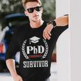 PhdurvivorFor Graduationtudent 長袖Tシャツ 彼への贈り物